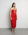 Abito midi con medaglioni oro – CASTING