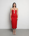 Abito midi con medaglioni oro – CASTING