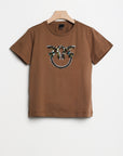 Maglia con logo cristalli Pinko