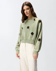 Felpa fiori 3d Pinko