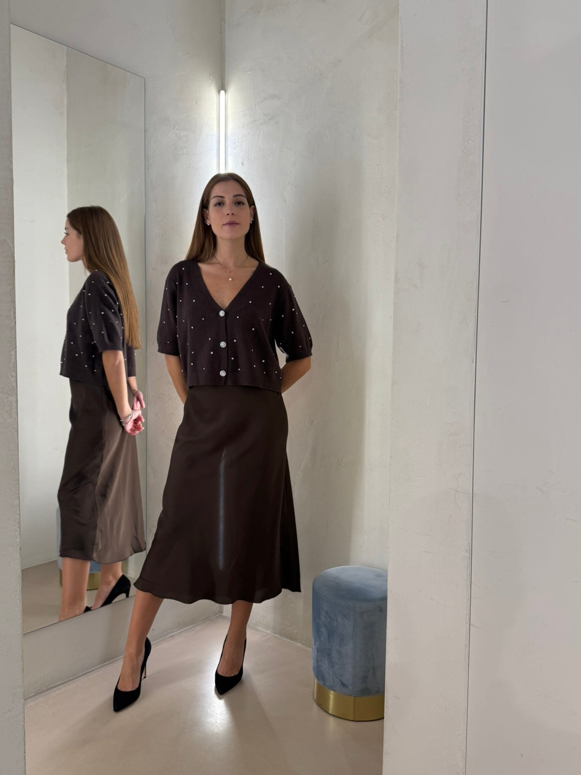 CARDIGAN STRASS MC - Maglieria - MASI