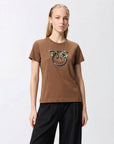 Maglia con logo cristalli Pinko