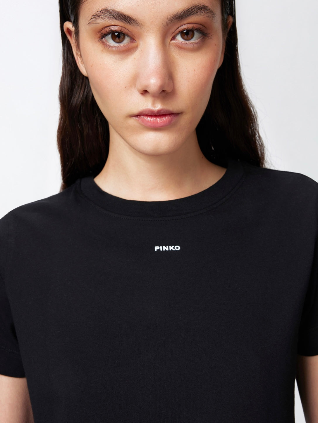 BASICO T-SHIRT PE-25 100373-A228 NR/BN - Maglieria - Pinko