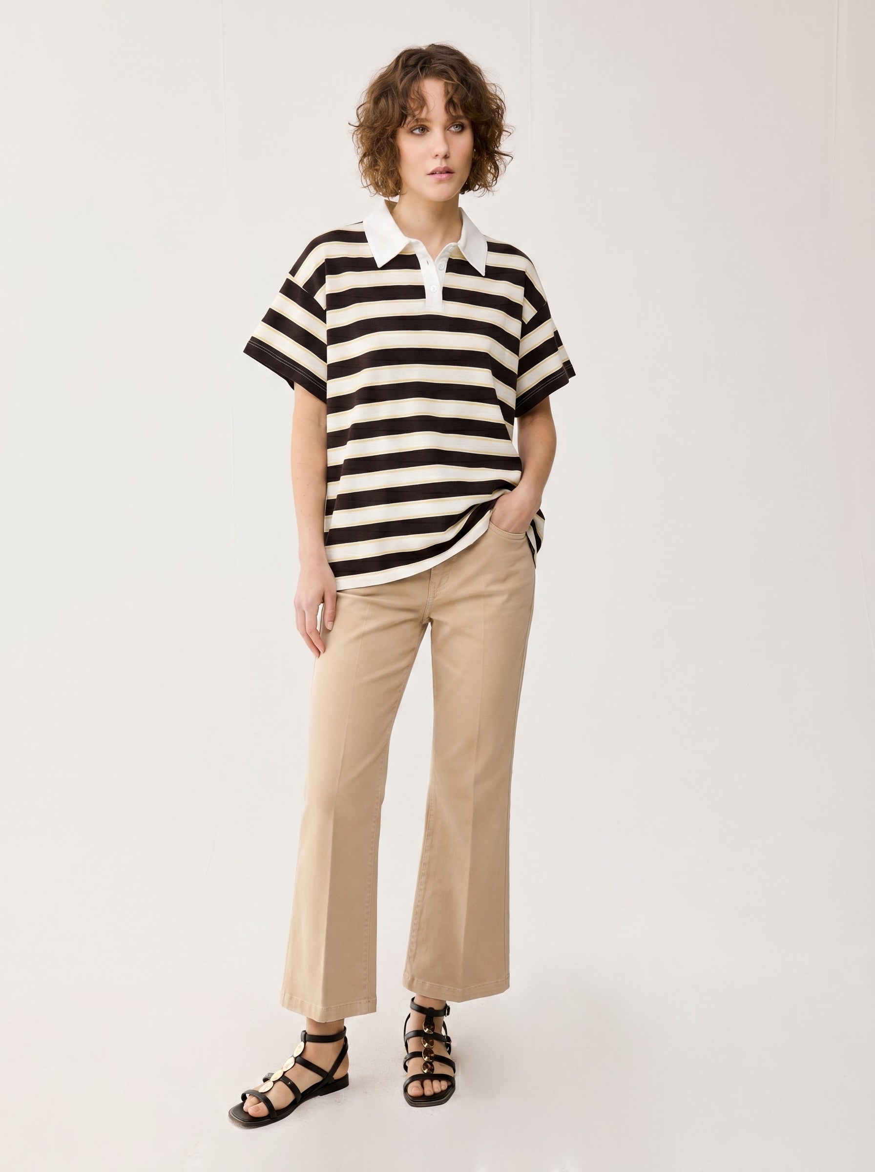 Maxi polo a righe