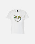 Maglia con logo cristalli Pinko