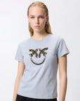 Maglia con logo cristalli Pinko