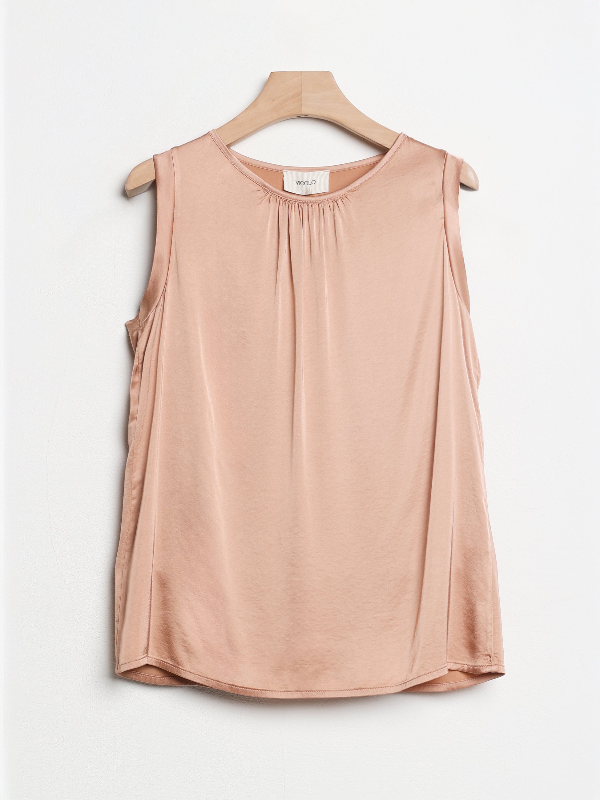 Canotta basic in viscosa satin