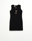 Tubino nero con spille Twins