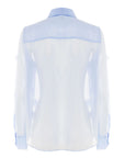 Camicia in organza con fiori 3D