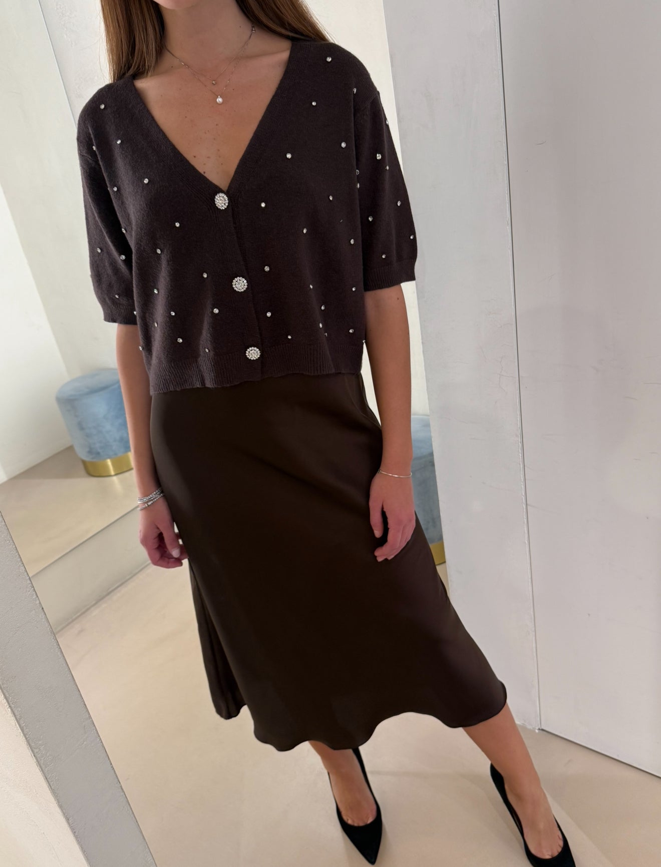 CARDIGAN STRASS MC - Maglieria - MASI